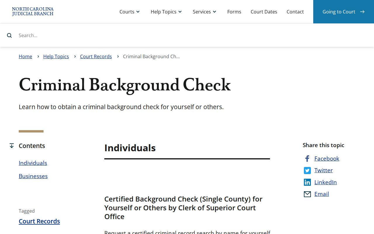 Jackson County criminal court case certified search instructions