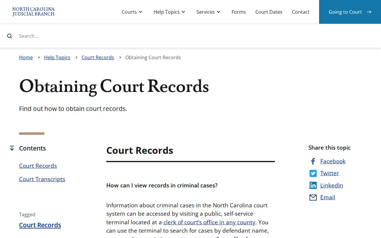 Jackson County criminal court case record request options