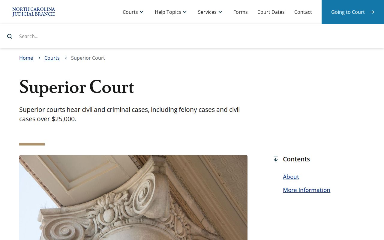 Jackson County criminal court case jurisdiction in Superior Court