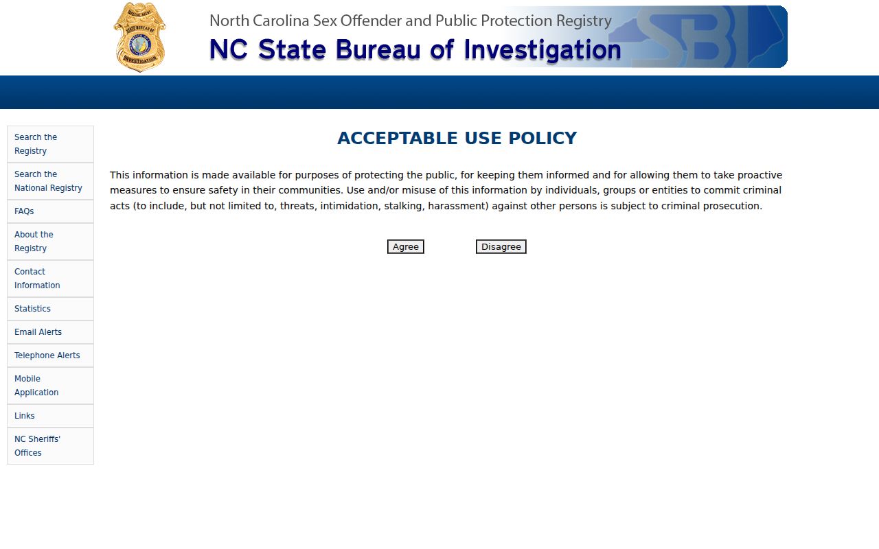 Jackson County sex offender registry name search fields