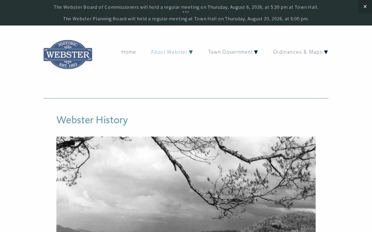 Webster criminal records history and former county-seat context